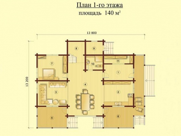 1 этаж - 113,2