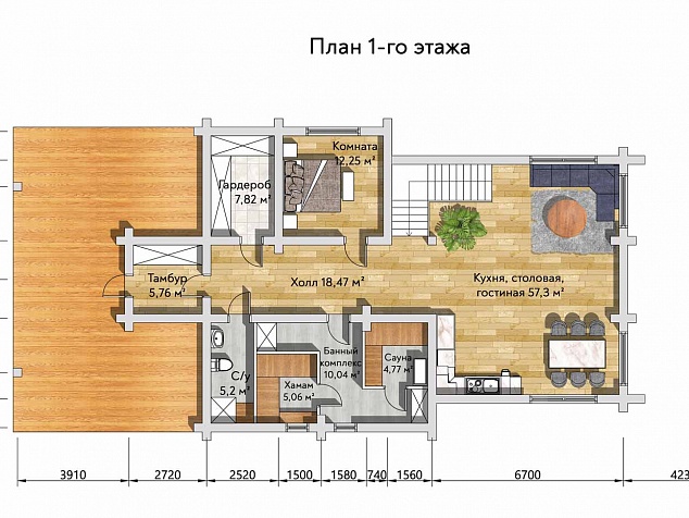 1 этаж - 145